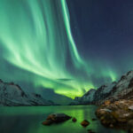 Northern,Lights,Above,Waters,Edge